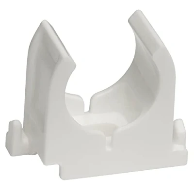 Abbildung von SOMA Rohrclip aus Kunststoff, weiss, 20 mm, 30 Stück, Klemmschelle, Rohrklemme, UV Beständig