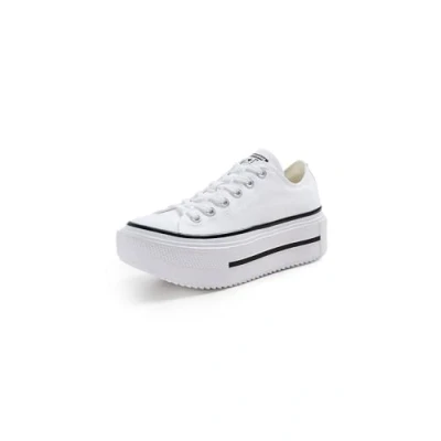 Abbildung von Converse Chuck Taylor ALL STAR LIFT Double Stack Sneaker low, Damen, Größe: 37, White/black/white Textil