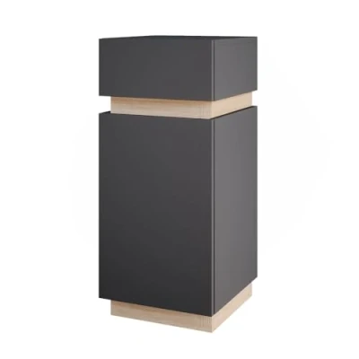Abbildung von Vicco Midischrank Gloria, Anthrazit/Sonoma, 33 x 75.5 cm mit Tür und Schublade