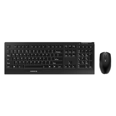 Abbildung von CHERRY B.UNLIMITED 3.0, Kabelloses Tastatur und Maus Set, EU Layout (QWERTY), 2,4 GHz Funk, Dauerhaft Abriebfeste Tasten, Wiederaufladbar, Schwarz