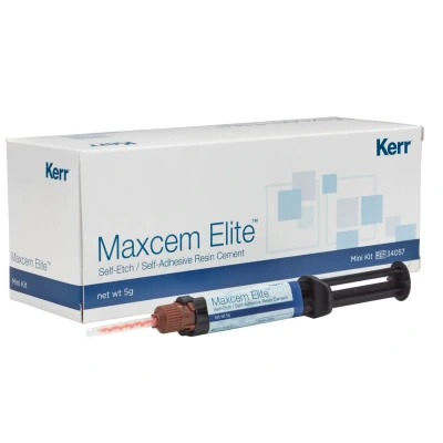 Abbildung von Maxcem Elite Mini Kit 5 g Spritze, 9 Automisch Spritzenaufsätze, 4 intraorale Spitzen, 1 Anleitung