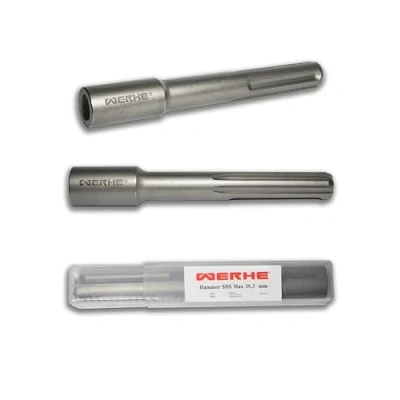 Abbildung von WERHE® Professional SDS Max Erdnageleintreiber zum Einstecken von Tiefenerder Erder Erdung Staberder Innen durchmesser Ø 16,5 mm 162x25 Jack Hammer Picket Pfosten Driver Treiber