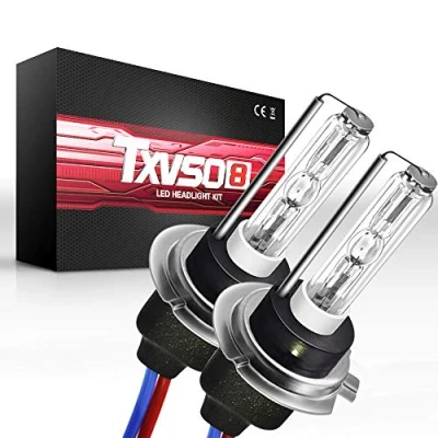 Abbildung von Sipobuy H7 35W VERSTECKTE Xenonbirnenscheinwerfer Ersatzlampe, Metallfuß, 6000k Weiß, 2pcs / set
