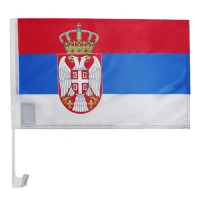 Abbildung von AZ FLAG Autofahne Serbien 45x30 Cm Serbische Autoflagge 30 x 45 Auto Flaggen