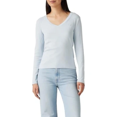 Abbildung von Levi&#039;s Women&#039;s Essential HM LS Vneck Shirt, Skyway, Large