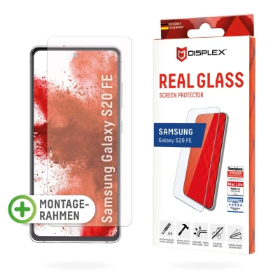 Abbildung von Samsung Galaxy S20 FE Panzerglas Displex Real Glass 2D Bildschirmschutzfolie für das