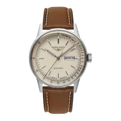 Abbildung von Bauhaus Aviation Herren Uhr analog Automatik mit Leder Armband 2366 5