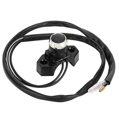 Abbildung von Keenso Motorrad Killschalter, ATV 22mm Lenkerschalter Killschater Integrierter Knopf Motor Ein/AUS Schalter Universal für Motorrad, Dirt Bike, (Schwarz)