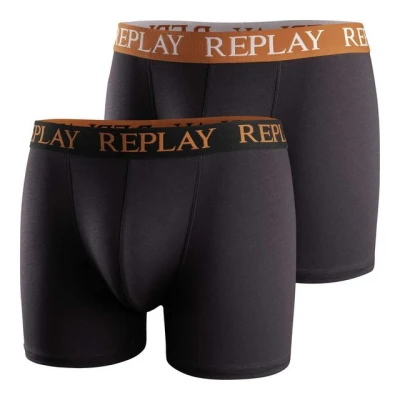 Abbildung von Replay Boxer Herren Shorts, 2er Pack Trunks, Cotton