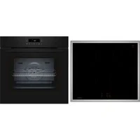 Abbildung von NEFF BTX46PIB0, Einbau Herd Set, Bestehend aus B2CCJ7AK3 Herd, 60 x cm, Pyrolyse und EasyClean Selbstreinigung, Air Fry &amp; T46SBE1L0 Induktionskochfeld, Powerstufe, Touch Control, Edelstahlrahmen