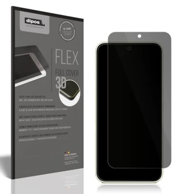 Abbildung von dipos Flex Privacy Blickschutz Schutzfolie matt passend für Samsung Galaxy A54, 100% Displayabdeckung, Fingerprint Kompatibel, case Friendly, Full Cover, Anti spy Sichtschutz Filter 2way