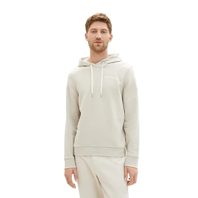Abbildung von TOM TAILOR Herren 1037751 Sweatshirt Hoodie mit Logo Print, 26199 beige Alfalfa, XXXL