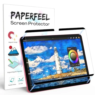 Abbildung von PAPERFEEL Magnet Folie für iPad 10. Generation Schutzfolie 2022 10,9 Zoll Magnetisch Matte Papier zum Schreiben Zeichnen Abnehmbar/Anti Blendung/Weniger Fingerabdruck