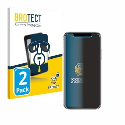 Abbildung von BROTECT (2 Stück Anti Spy Blickschutzfolie für Apple iPhone X/Xs / 11 Pro Privacy Screen Protector [Displayschutz, Sichtschutz, Blaulichtfilter]