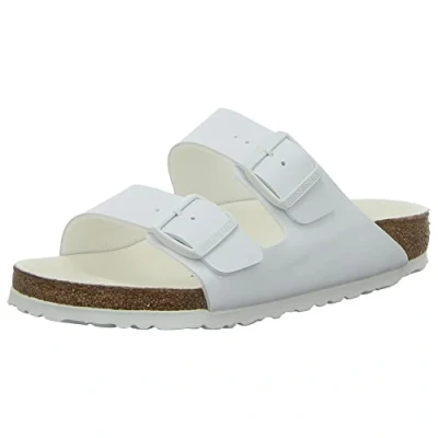 Abbildung von Birkenstock Arizona Triple Unisex Pantolette flach, Größe: 46, White Schuhe