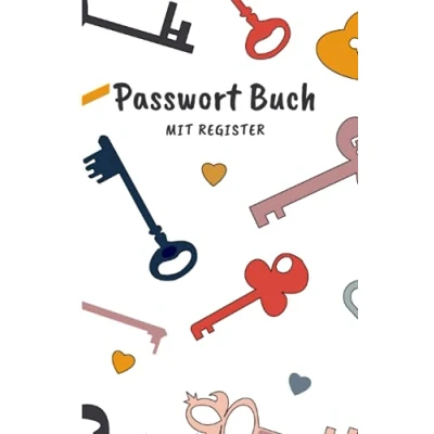 Abbildung von Passwort Buch mit Register: Kleines Notizbuch als Organizer und Manager deiner Passwörter Zugangsdaten