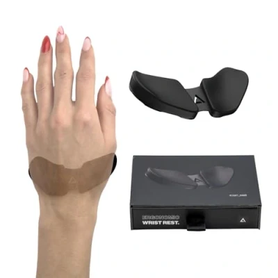 Abbildung von Delta Hub Ergonomische Handgelenkauflage, Carpio 2.0, Links/L/Schwarz, Linkshänder, Größe L, Beaufsichtigt von Medizinern, reduziert die Belastung des Handgelenks
