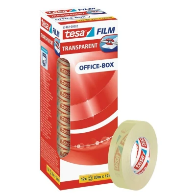 Abbildung von tesa Klebeband (Set, 12 St., Rollen tesafilm® transparent, 33 m x 15 mm) transparent je : mm