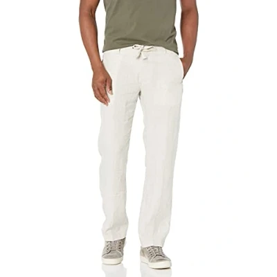 Abbildung von Perry Ellis Herren Kordelzug aus 100 Lässige Hose, Natürliches Leinen, 32W / 32L