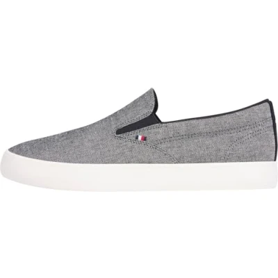 Abbildung von Tommy Hilfiger Chambray Slipper, Herren, Größe: 40, Black Schuhe