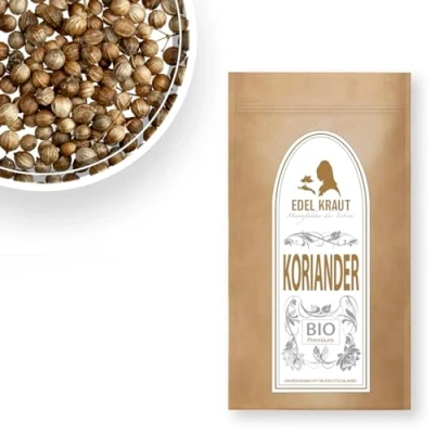 Abbildung von Koriandersamen BIO 500g EDEL KRAUT KORIANDER ganz Premium SAMEN coriander organic 100% naturrein aus kontrolliert biologischem Anbau