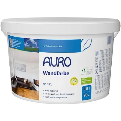 Abbildung von Auro Wandfarbe Porzellan Weiß nr. 321 10 Liter L