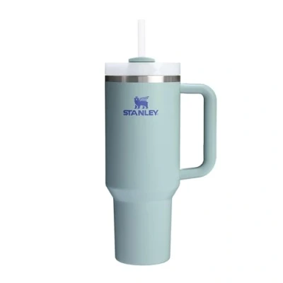 Abbildung von Stanley Quencher H2.0 Flowstate Trinkflasche Mit Strohhalm 1.2L Thermobecher Kühlt 11 Stunden 48 Eisgekühlt Spülmaschinenfest Thermosflasche BPA Frei Edelstahl Trinkbecher Blue Cactus