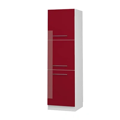 Abbildung von Vicco Herdumbauschrank Fame Line, Bordeaux Hochglanz/Weiß, 60 cm