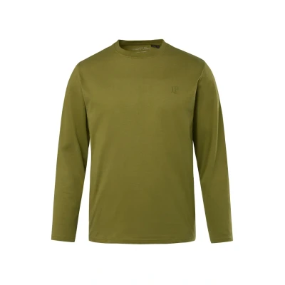 Abbildung von JP1880 MIT Logorundhals Regular FIT Langarmshirt, Herren, Größe: 6XL, Cactus