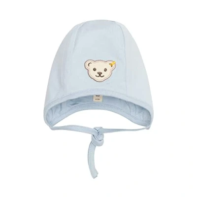 Abbildung von Steiff Unisex Baby Basic Bommel Beanie Mütze, Celestial Blue, 39