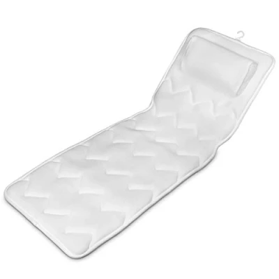 Abbildung von Navaris Badewannenkissen Ganzkörper Badewannenmatte mit Kissen 125x42cm weiche Mesh Matte, 1 tlg.