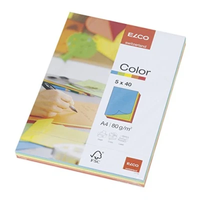 Abbildung von Elco Color Papier A4 80 g/m² 40 Blatt pro Ries 200