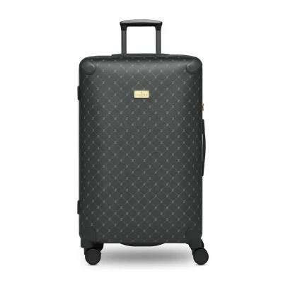 Abbildung von Lazarotti großer Ckeck in Koffer XL Trolley 50 x 32 79 cm leichtes hybrides Material mit Logo Druck &amp; Eckenschutz 4 Doppelrollen TSA Schloss für Damen Herren (Palermo)
