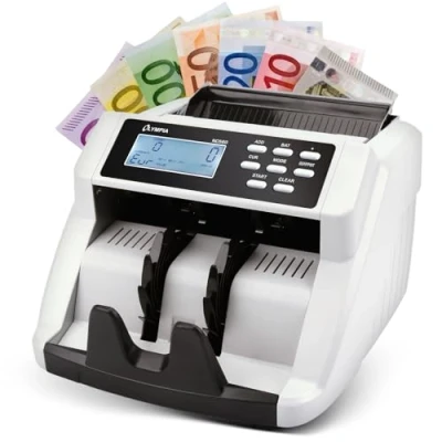 Abbildung von Olympia NC 570 Geldzählmaschine (für Scheine, Echtheitsprüfung, Gemischte Banknoten, LCD Display, Geldzähler Maschine für Euro, Dollar, Pfund etc., Profi Geldscheinzähler mit Sortiermodus)