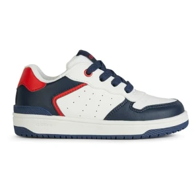 Abbildung von Geox J WASHIBA Boy B Sneaker, White/Navy, 32 EU