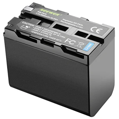 Abbildung von NEEWER 6600mAh Li Ion Akku, Ersatzakku Kompatibel mit Sony NP F970 F960 F975 F570 F750 F770, passend für CN160 NW759 74K 760 FW759 LED Videoleuchte, Monitor
