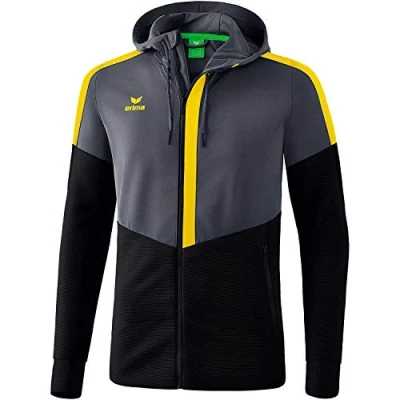 Abbildung von Erima Herren Squad Trainings Jacke, Slate Grey/schwarz/gelb, XXXL