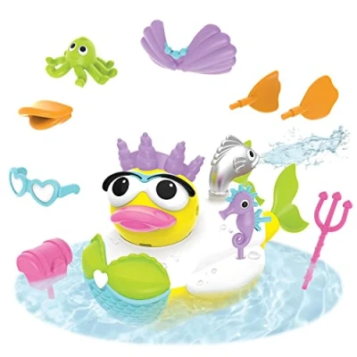 Abbildung von Yookidoo Jet Duck Meerjungfrau Badespielzeug mit angetriebenem Wasser Shooter Sensorische Entwicklung &amp; Badespaß für Kinder Batteriebetriebenes 15 Teilen ab 2 Jahren