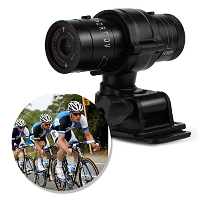 Abbildung von Diyeeni Sports Camcorder Videokamera (1280 x 720 Pixel, 30fps, 1/4 Zoll Sensor, 120 Weitwinkel, IPX4 Wasserdicht) HD Aktion Kamera Videorekorder mit Fahrrad Halterung
