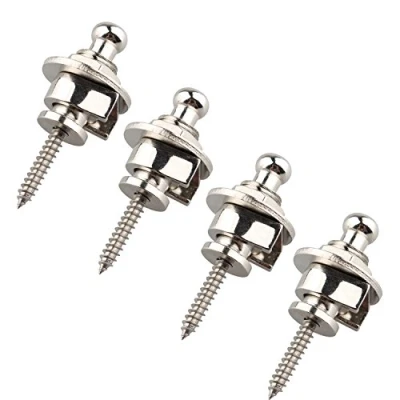 Abbildung von Futheda 4 Professionelle Durable Gitarre/Bass Trap Pins Silber Legierung Strap Lock anti stripping System Schaller Style