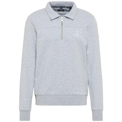 Abbildung von DREIMASTER Maritim Herren Sweatshirt S / Hellgrau Melange 80% Baumwolle 20% Polyester