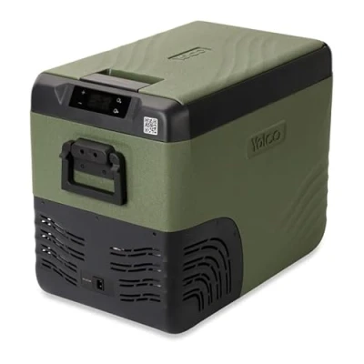 Abbildung von Yolco KX40 Green Elektrische Kompressor Kühlbox, Dual Zone, App Steuerung per Bluetooth, 12/24 V und 230 V, für Auto, LKW, Boot, Camping Kühlschrank