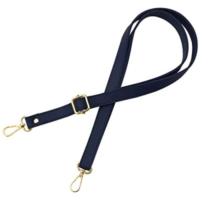 Abbildung von mtb more energy® Ersatz Band Schultergurt für Handykette Dunkelblau goldenfarbene Metall Schnalle und Karabiner Crossbody Austausch Gurt Schulterriemen Riemen