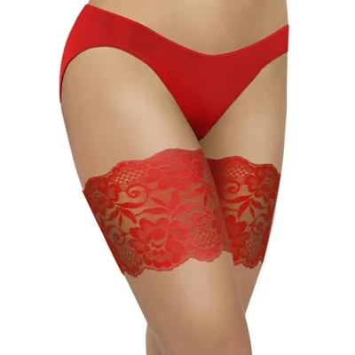 Abbildung von sesto senso Oberschenkelbänder Spitze Sexy Elastische Anti reibung mit 4 Silikonstreifen rot 60 65 M