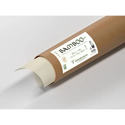 Abbildung von Clairefontaine 975935C Rolle Bamboo Aquarelle, Bambuspapier 250g, 1,30x5m, 1