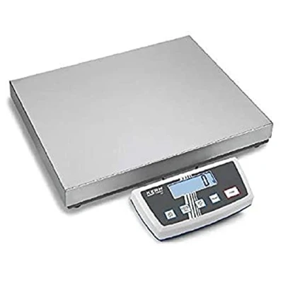Abbildung von Kern DE 120K10A Verpackungsgewicht Wägebereich: 120 kg Ablesegenauigkeit: 10 g über Netzgerät, Batteriebetrieb, Batteriebetrieb Silber