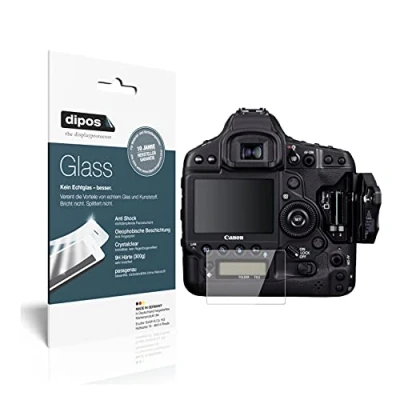 Abbildung von dipos I 2X Displayschutz klar kompatibel mit Canon EOS 1DX Mark II Schutzfolie 9H Anti Shock