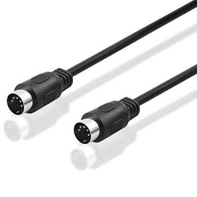 Abbildung von BestPlug 5 Meter Audio Stereo Kabel, 5pol MIDI Stecker auf Stecker, Schwarz