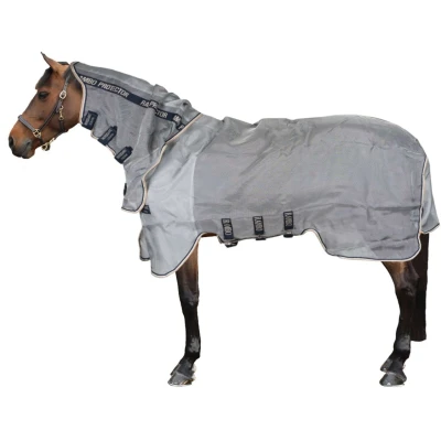 Abbildung von Horseware Ireland Rambo Protector Integriertes Fliegendecke, Silber, Marineblau, Weiß und Beige, 78