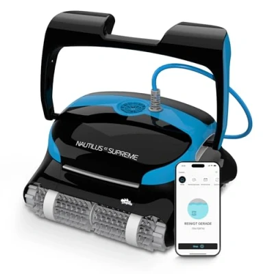 Abbildung von Dolphin Nautilus CC Supreme Automatischer Poolreiniger Poolroboter mit Kabel Boden, Wasserlinie und Wandreinigung Ultrafeine Filtrierung, Eingelassene Pools bis zu 15 m, Wasserpflege